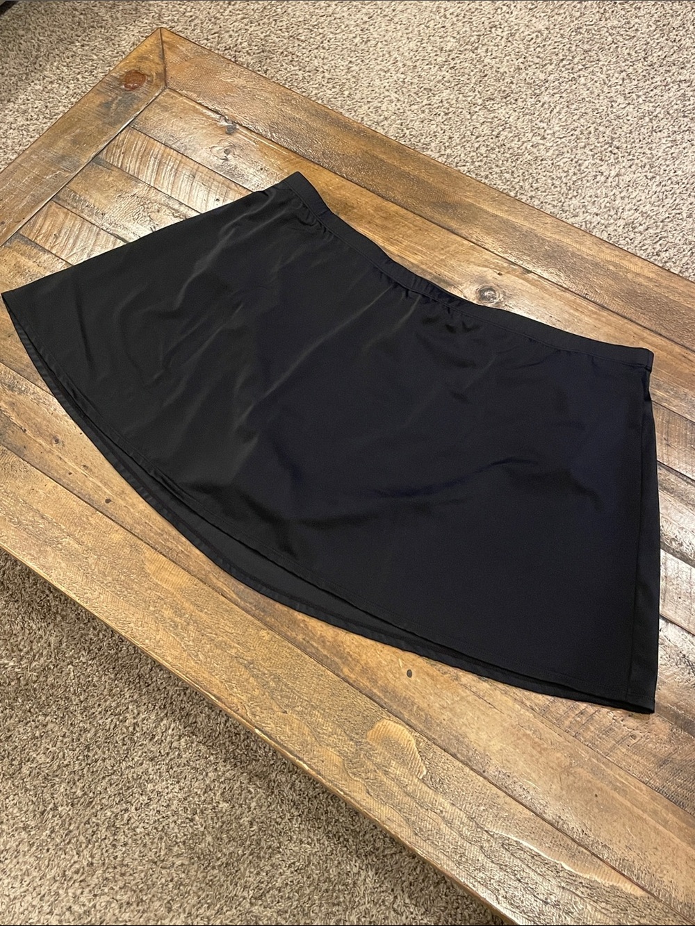 Black Swim Mini Skirt with Built-In Brief D50